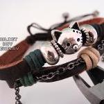 Cat charm bracelet silver k..
